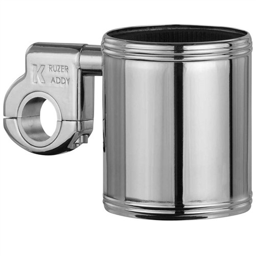Kruzer Kaddy Motorcycle Cup Holder - Chrome Handle Bar Mount