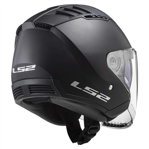 LS2 Black Copter Motorcycle Helmet – DOT & ECE Certified Protection