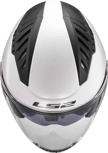 LS2 White Copter Helmet - Open Face, DOT Approved Motorcycle