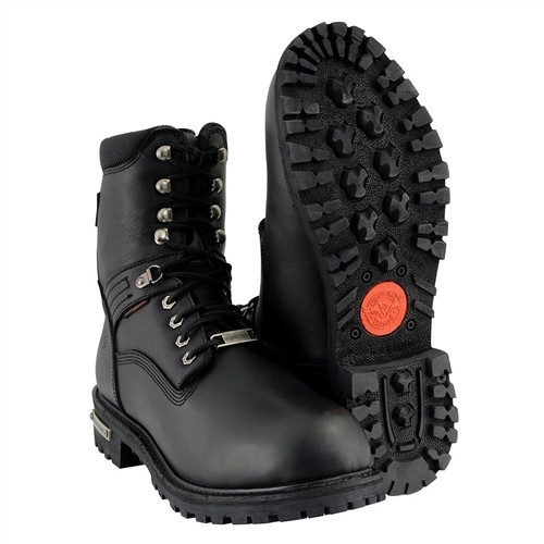 Waterproof Milwaukee Leather Motorcycle Boots – Lace-Up Riding Boots