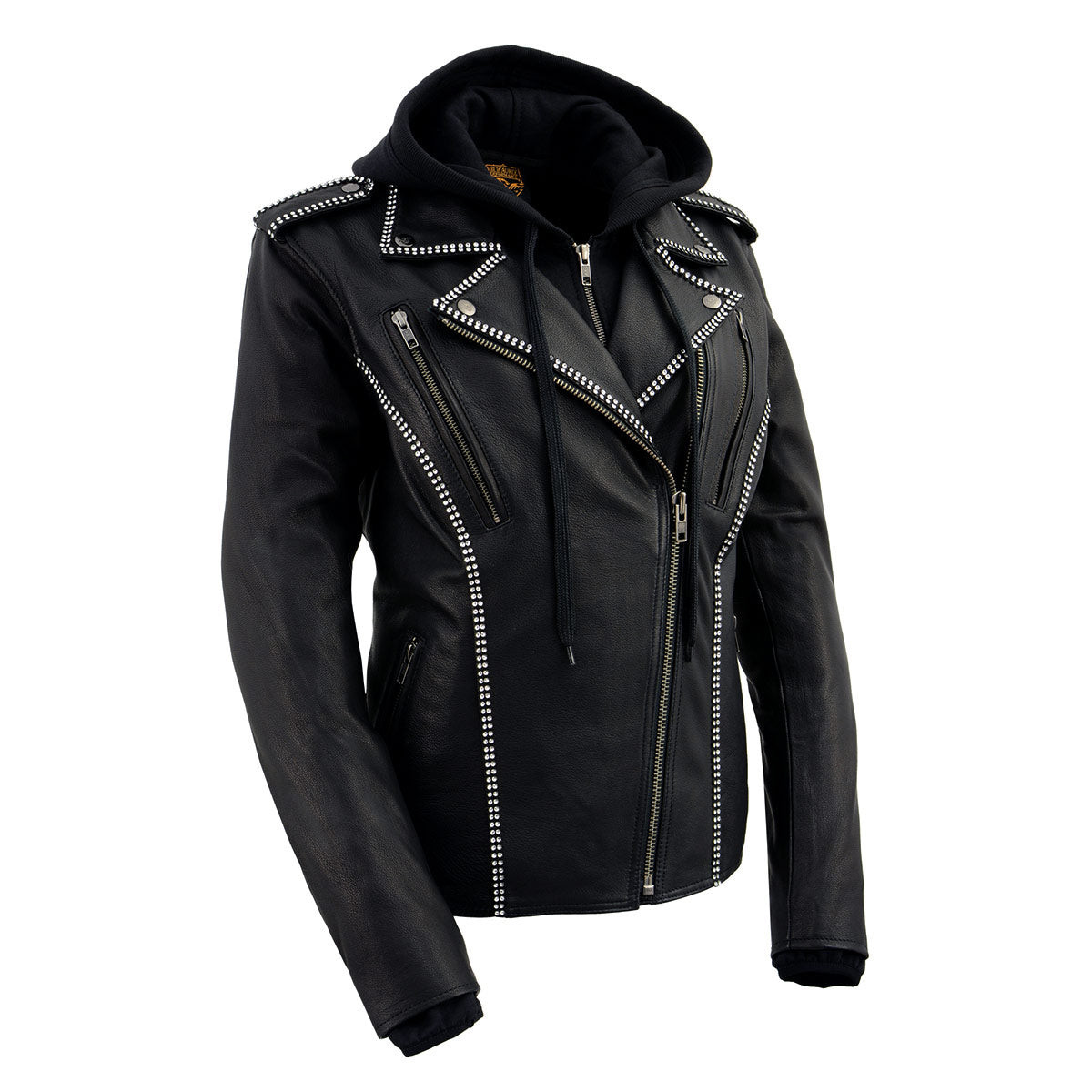 BoTT Sparkle Leather Jacket レザージャケット Milwaukee Leather Ladies Rhinestone Studded Motorcycle Jacket