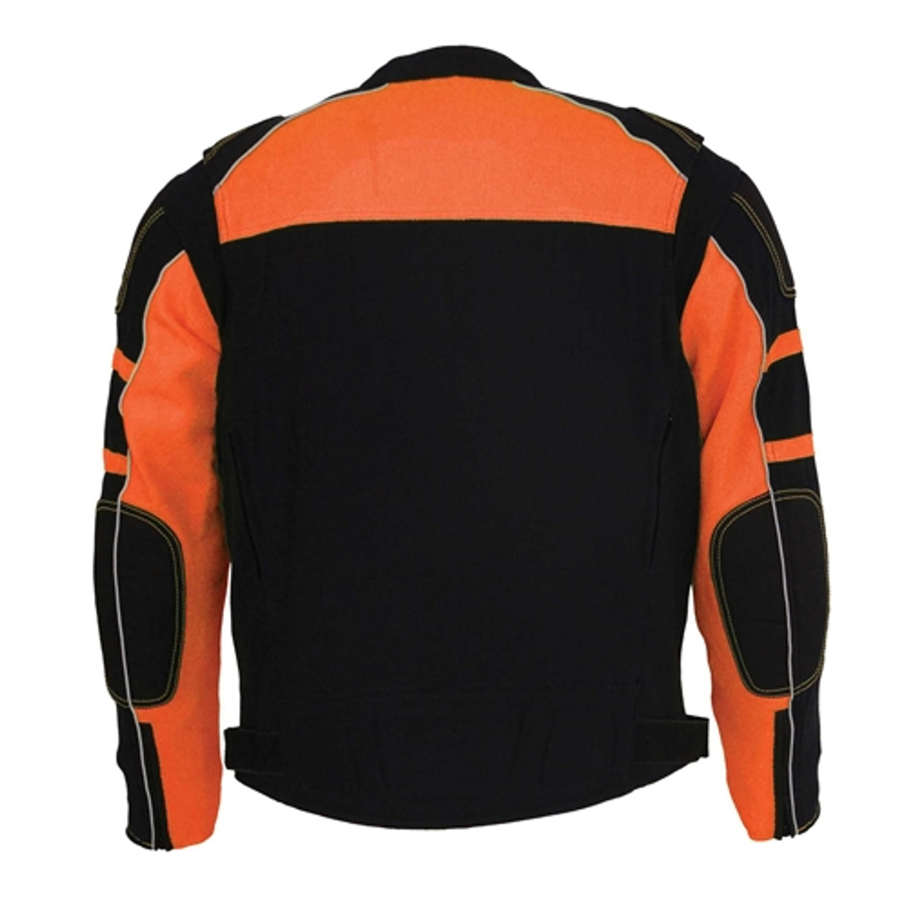 Milwaukee Mesh Orange Armored Men's Motorcycle Jacket