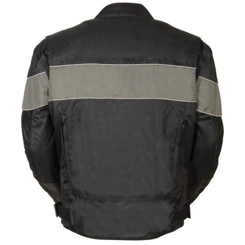 Nylon Men's Motorcycle Jacket with Gray Stripe by Milwaukee