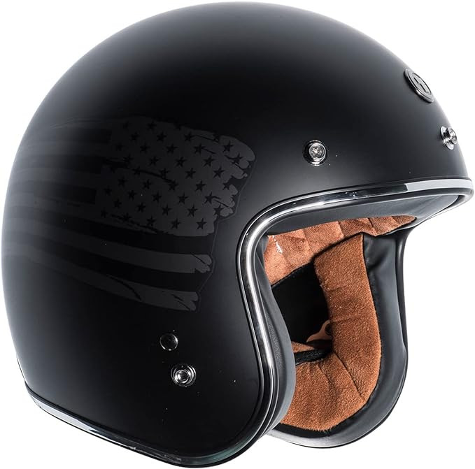 black and white american flag motorcycle helmet ILM Vintage Full Face Helmets for Adults Men Inner Visor Compatible for Moped ATV Cruiser Scooter DOT ECE Model Z502(Patriotic Flag, S) : Automotive Hot Leathers T68 American Flag Advanced DOT Black Glossy Motorcycle Skull Cap Half Helmet Features DOT Approved TORC Black Flag Retro 3/4