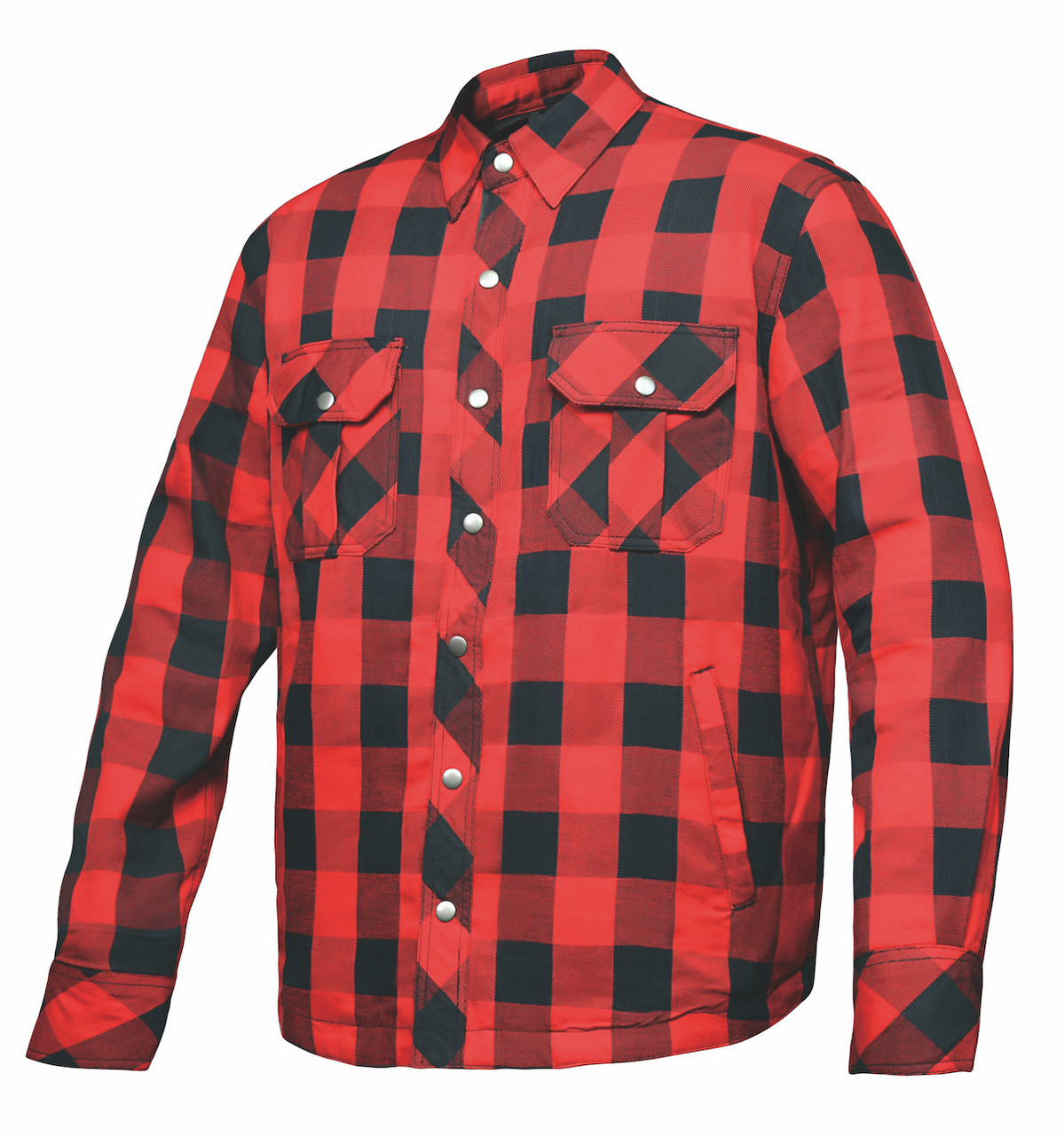 Men's Red Flannel Motorcycle Armored Shirt | Leather Bound NJ