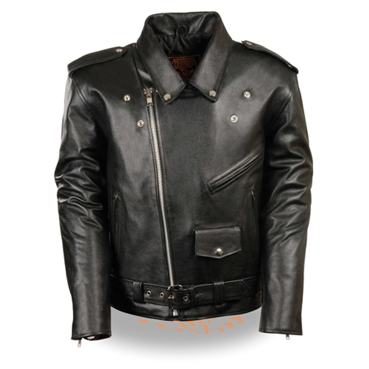 Men's Classic Leather Motorcycle Jackets - Leather Bound NJ