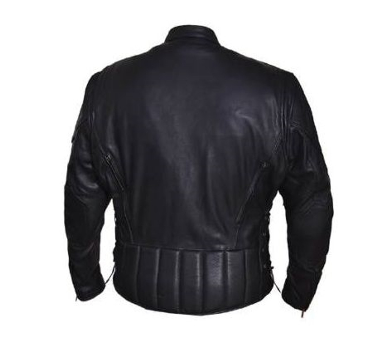 Unik Men's Soft Black Leather Motorcycle Jacket w/Hoodie #M6925VHGK