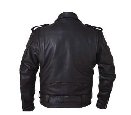 Classic Leather Motorcycle Jacket with Removable Belt – Unik