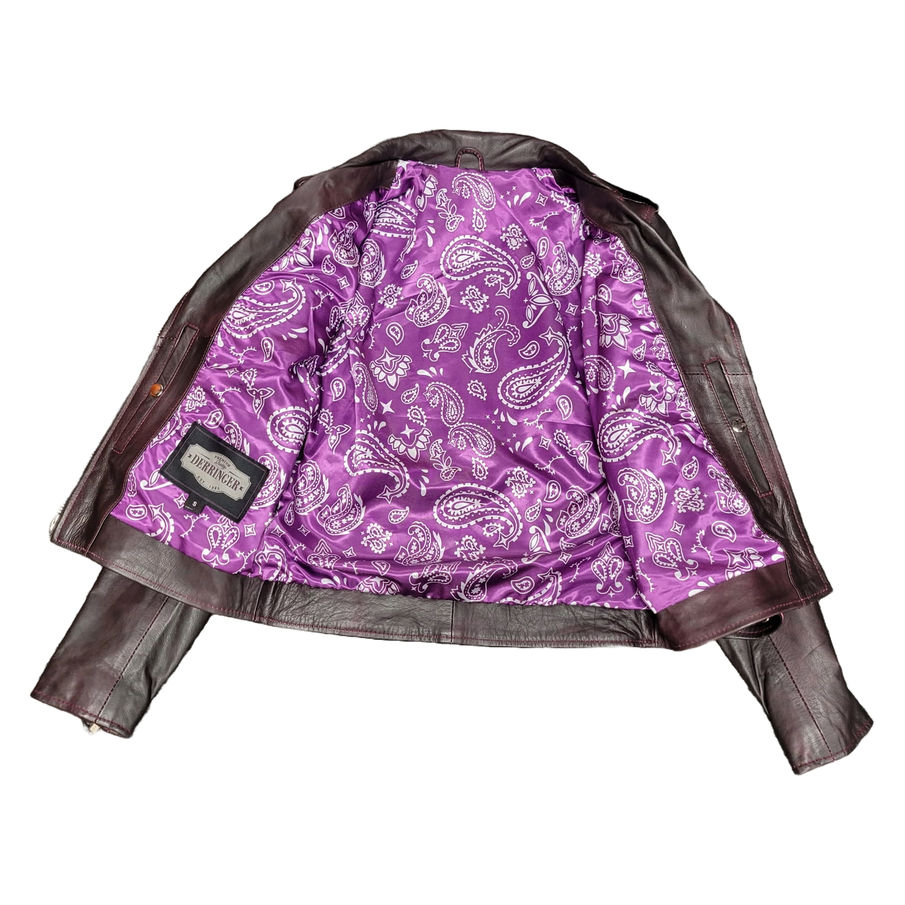 Distressed Purple Leather Women display picture 1