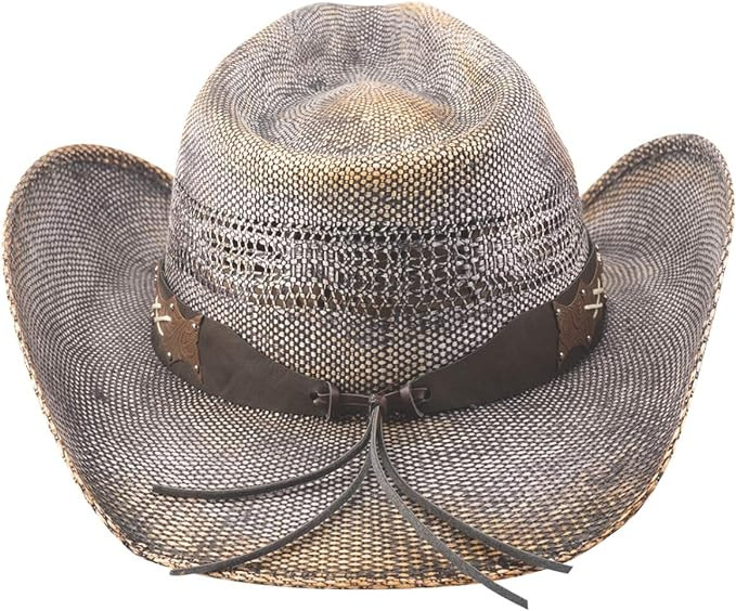 Distressed Straw Cowboy Hat | Bullhide Hats | Leather Bound NJ display picture 3