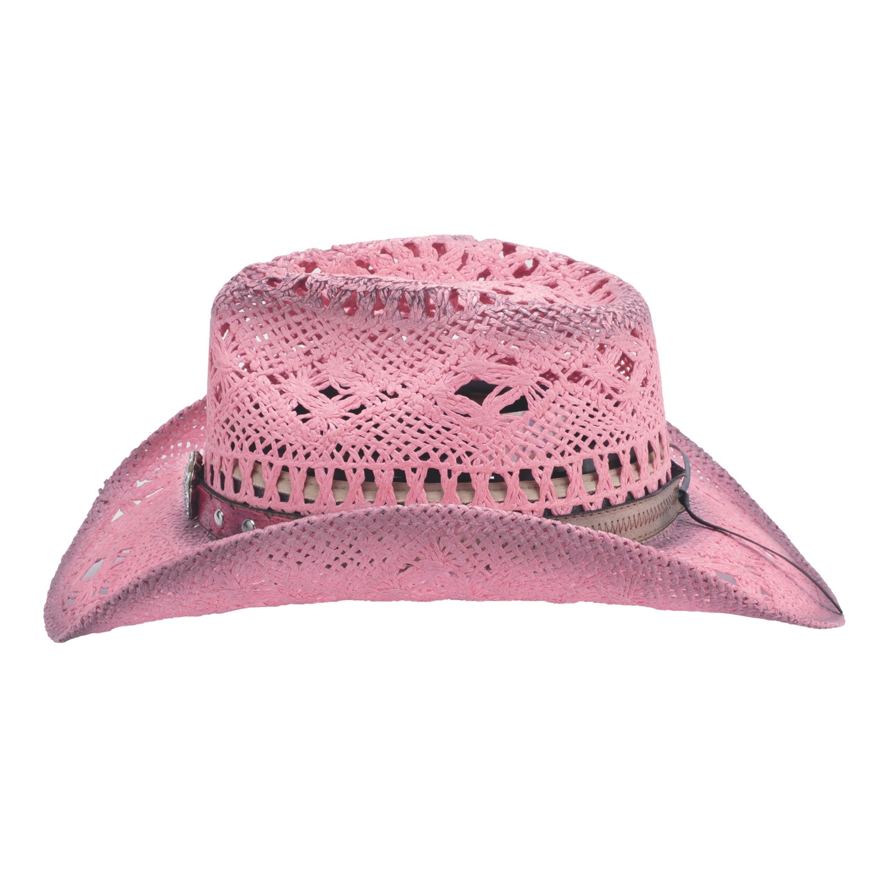 CHAPEAU DE COWBOY GLAMOUR ROSE VIF ADULTE