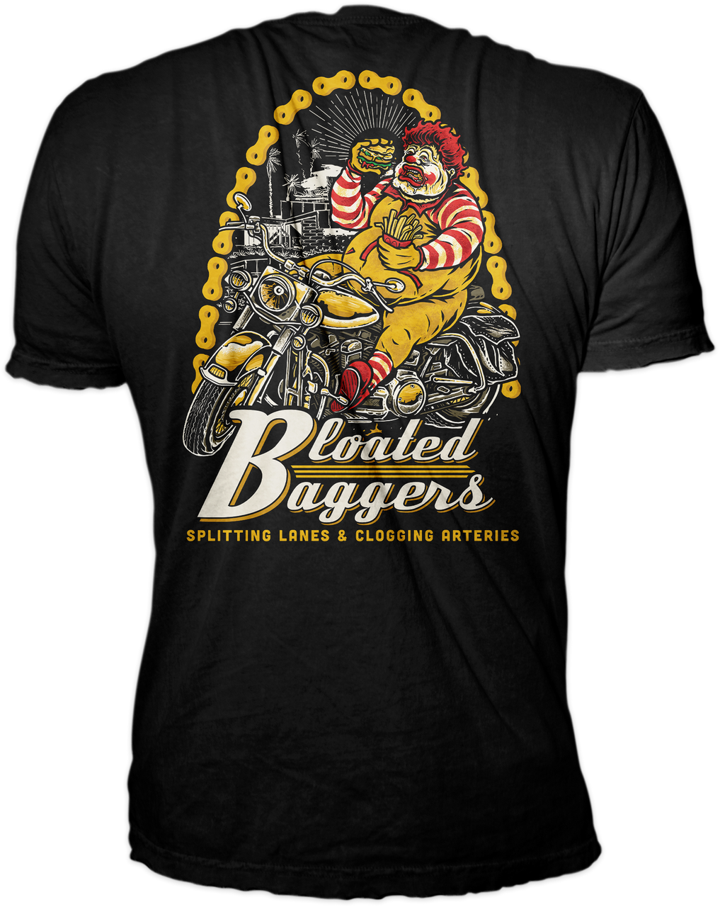 Bloated Baggers Biker Shirt | Lethal Threat | Leather Bound NJ