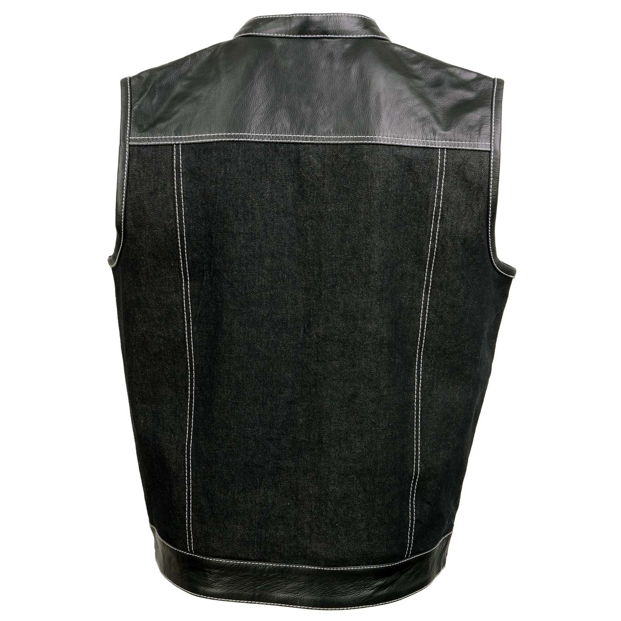 Leather & Denim Motorcycle Vest | Milwaukee Leather | Leather Bound NJ