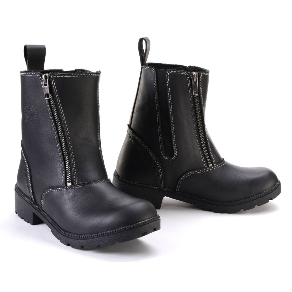 Milwaukee Leather Women's Dual-Zip Motorcycle Boots