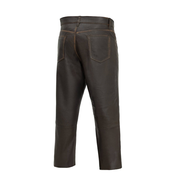 Standard Motorcycle Leathers　 茶芯 レザーパンツ Men's Brown Leather Motorcycle Pants | Leather Bound NJ