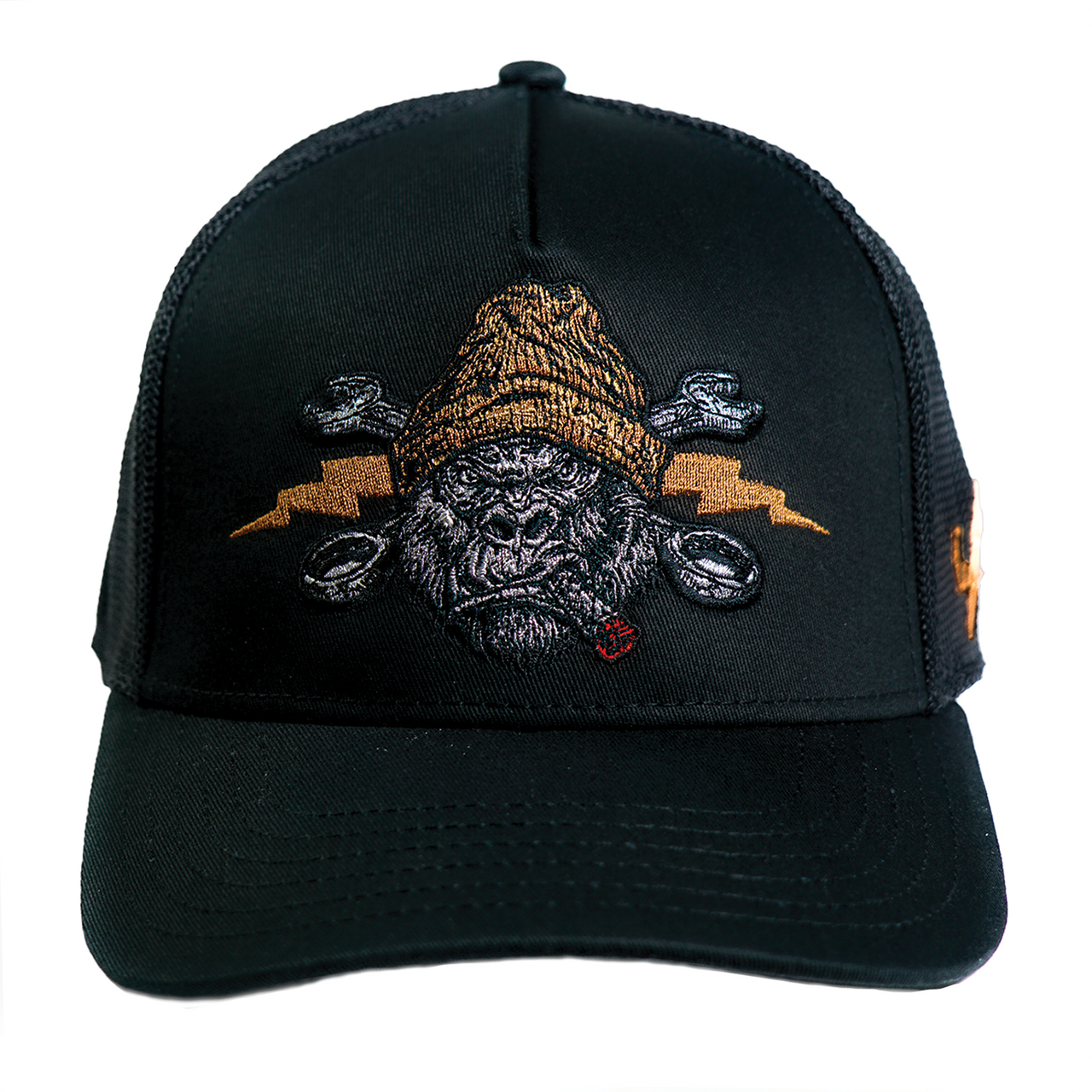 Gorilla Biker Snap Back Trucker Hat by Lethal Threat