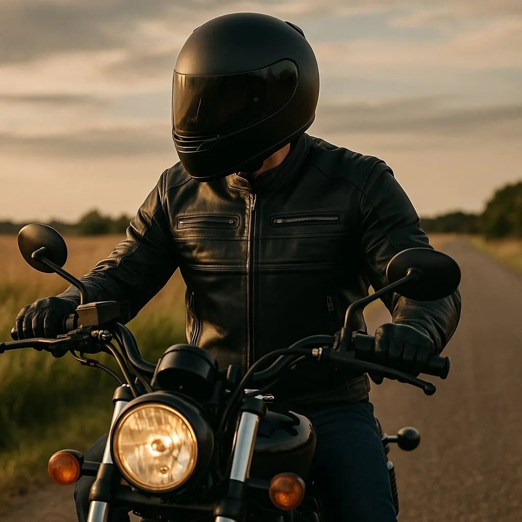 Unik Men's Reflective Leather Motorcycle Jacket | Leather Bound NJ