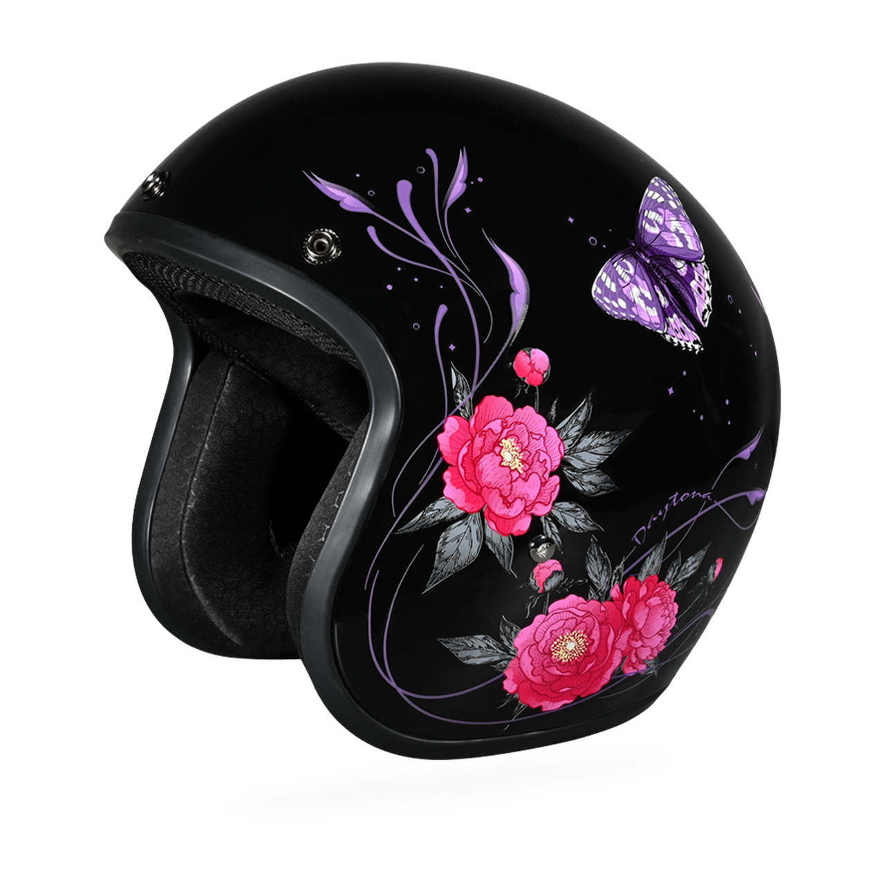 discounted ladies motorcycle helmets DOT Approved Daytona Cruiser Open Face Motorcycle Helmet - Men, Women & Youth - With Visor & Graphics