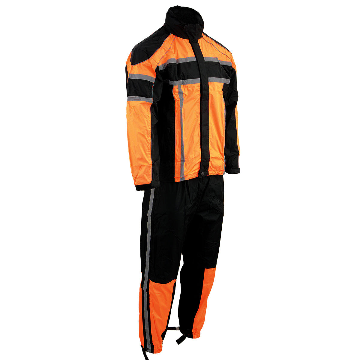 Milwaukee Neon Orange Motorcycle Rain Gear Suit – Waterproof Hi