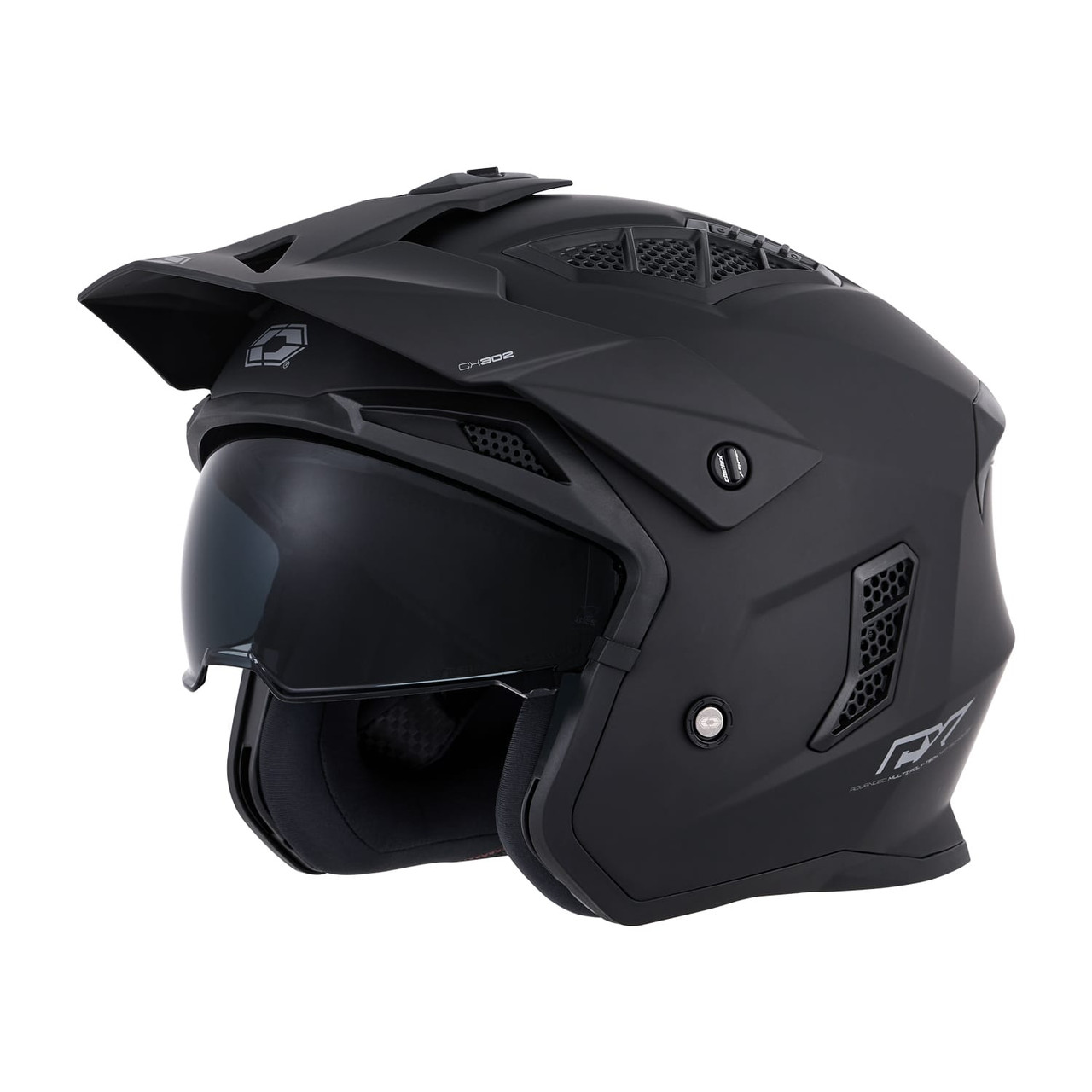 【2点セット】38kT BYCRUISE Ver. PART II Castle X CX302 4-in-1 Convertible Motorcycle Helmet with Camera Mount
