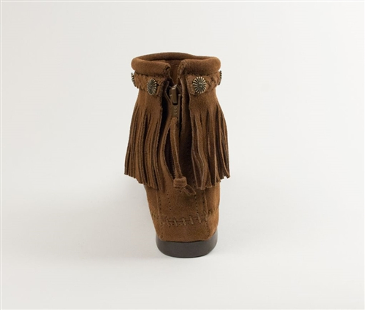 Minnetonka Fringe Boots - Dusty Brown Suede #293