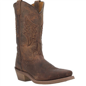 Laredo Brown Nico Leather Cowboy Boots front view – 12" shaft, cowboy square toe, cowboy heel Laredo Brown Nico Leather Cowboy Boots front view – 12" shaft, cowboy square toe, cowboy heel
