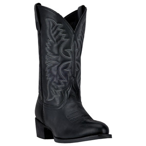 Laredo Birchwood black cowboy boots – tumbled leather, medium round toe Laredo Birchwood black cowboy boots – tumbled leather, medium round toe