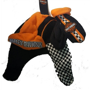 Harley-Davidson Toddler Boy's Fleece Winter Hat & Mittens Gift Set Harley-Davidson Toddler Boy's Fleece Winter Hat & Mittens Gift Set