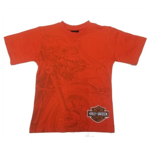Harley-Davidson Boys Apparel - Orange Motorcycle T-Shirt Harley-Davidson Boys Apparel - Orange Motorcycle T-Shirt