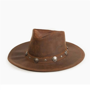 Leather Cowboy Hats #9513 Minnetonka Buffalo Nickel Brown Western Hat Leather Cowboy Hats #9513 Minnetonka Buffalo Nickel Brown Western Hat