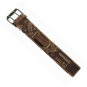 Distressed Retro Brown Leather Wide Watch Band Distressed Retro Brown Leather Wide Watch Band