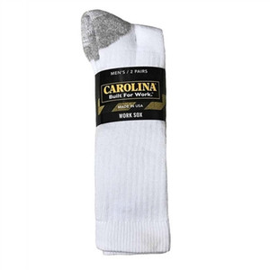 Carolina Boot Work Socks, 2-Pack White Carolina Boot Work Socks, 2-Pack White