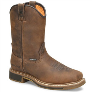 Carolina 10-inch waterproof square toe roper work boots in Crazy Horse tan leather, featuring composite safety toe and SCUBALINER waterproof lining Carolina 10-inch waterproof square toe roper work boots in Crazy Horse tan leather, featuring composite safety toe and SCUBALINER waterproof lining