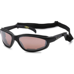Padded Motorcycle Sunglasses w/ Strap, Choppers Amber Lens Padded Motorcycle Sunglasses w/ Strap, Choppers Amber Lens