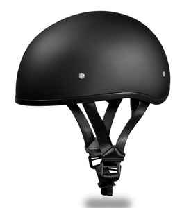 Daytona Flat Black half motorcycle helmet – front view low-profile design, DOT FMVSS 218 certification, and matte black finish Daytona Flat Black half motorcycle helmet – front view low-profile design, DOT FMVSS 218 certification, and matte black finish