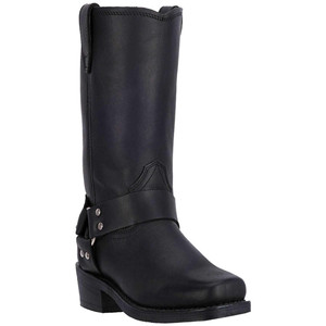 Dingo Men's Leather Black Harness Boots, Dean