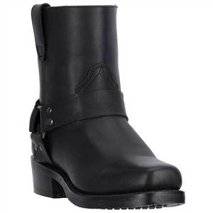 Dingo Men's Short Harness Boots – Genuine Leather Motorcycle Footwear with Side Zipper and Harness Strap Dingo Men's Short Harness Boots – Genuine Leather Motorcycle Footwear with Side Zipper and Harness Strap