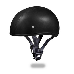 Daytona Leather Skull Cap Half Helmet with Genuine Lambskin Exterior and Quick Release Strap Daytona Leather Skull Cap Half Helmet with Genuine Lambskin Exterior and Quick Release Strap