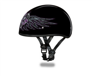 Barbed-Wire Rose Heart Ladies Motorcycle Helmet, Daytona DOT Beanie Barbed-Wire Rose Heart Ladies Motorcycle Helmet, Daytona DOT Beanie