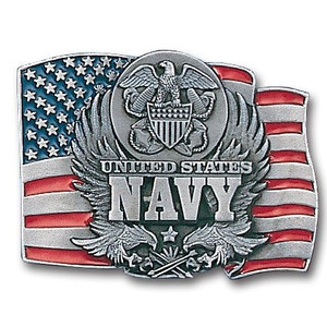 US Navy belt buckle with detailed Eagle, Globe, and Anchor design US Navy belt buckle with detailed Eagle, Globe, and Anchor design