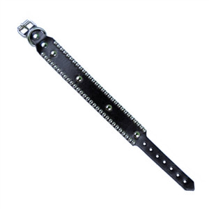 Studded Black Leather Dog Collar: Real Cowhide Leather Studded Black Leather Dog Collar: Real Cowhide Leather
