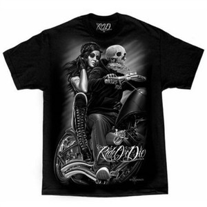 Men's Biker Clothing Ride or Die, Babe Shirt, David Gonzales Art Men's Biker Clothing Ride or Die, Babe Shirt, David Gonzales Art