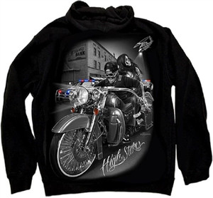 Ride Or Die Men's Biker Hoodie, DGA Highstakes Ride Or Die Men's Biker Hoodie, DGA Highstakes