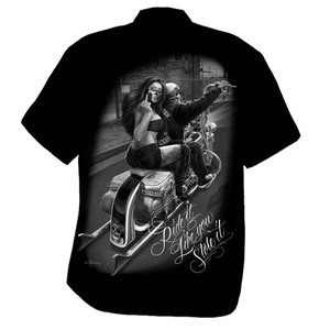 Men's Ride Or Die Biker Shop Shirts: DGA Ride It Like You Stole It! Men's Ride Or Die Biker Shop Shirts: DGA Ride It Like You Stole It!