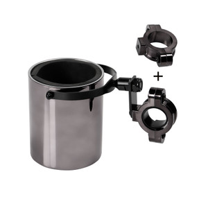 Black Chrome Motorcycle Handlebar Cup Holder Black Chrome Motorcycle Handlebar Cup Holder