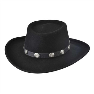 Bullhide Hats: Crushable Black Felt Western Fashion Bullhide Hats: Crushable Black Felt Western Fashion