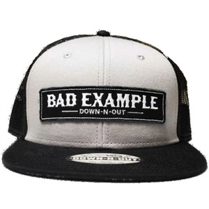 Bad Example Flat Bill Snap Back Hat by Down N' Out Bad Example Flat Bill Snap Back Hat by Down N' Out