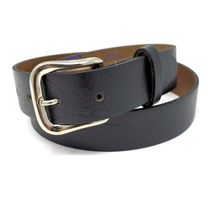 Men's Black Oil Tan Genuine Leather Belt: Uniform USA Cowhide Men's Black Oil Tan Genuine Leather Belt: Uniform USA Cowhide