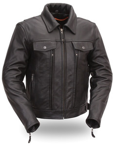 Womens Leather Motorcycle Jacket - Utility Cruiser Womens Leather Motorcycle Jacket - Utility Cruiser