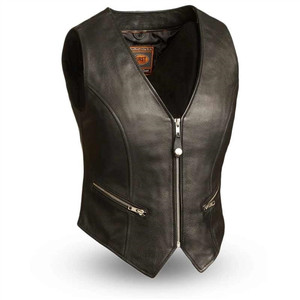 First Classics Women's Leather Motorcycle Vest: Montana First Classics Women's Leather Motorcycle Vest: Montana
